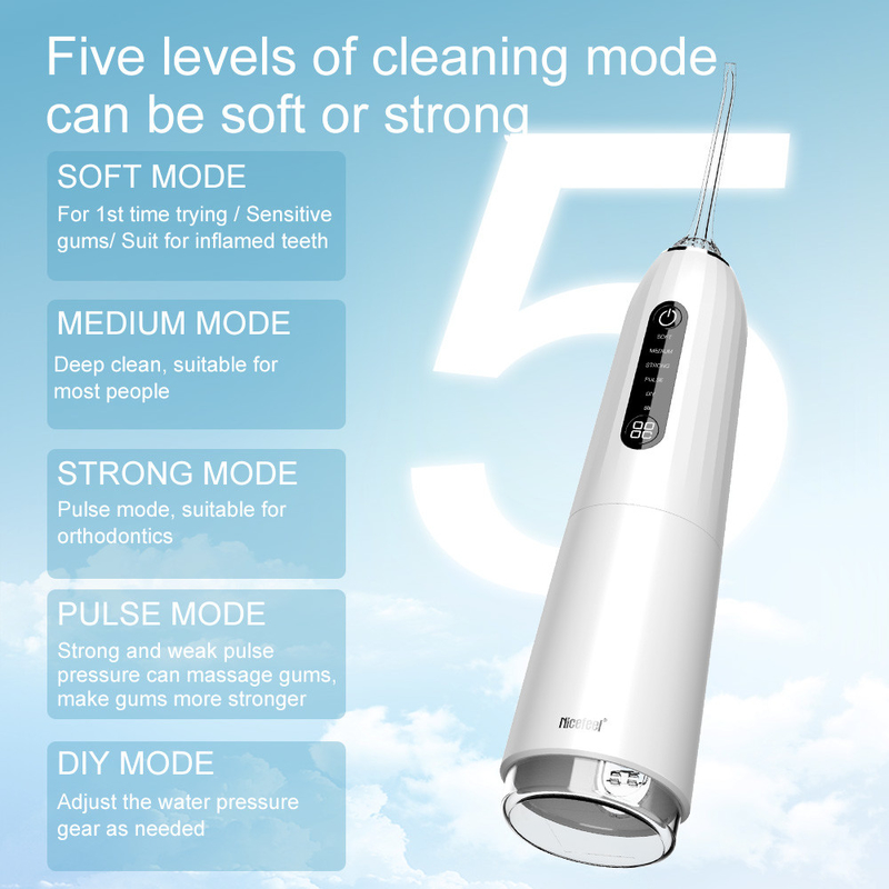 5+働くモードIpx7電気ウォーター ジェット300mlの口腔衛生の口頭Irrigatorの歯のクリーン ウォーター歯科Pik Flosser