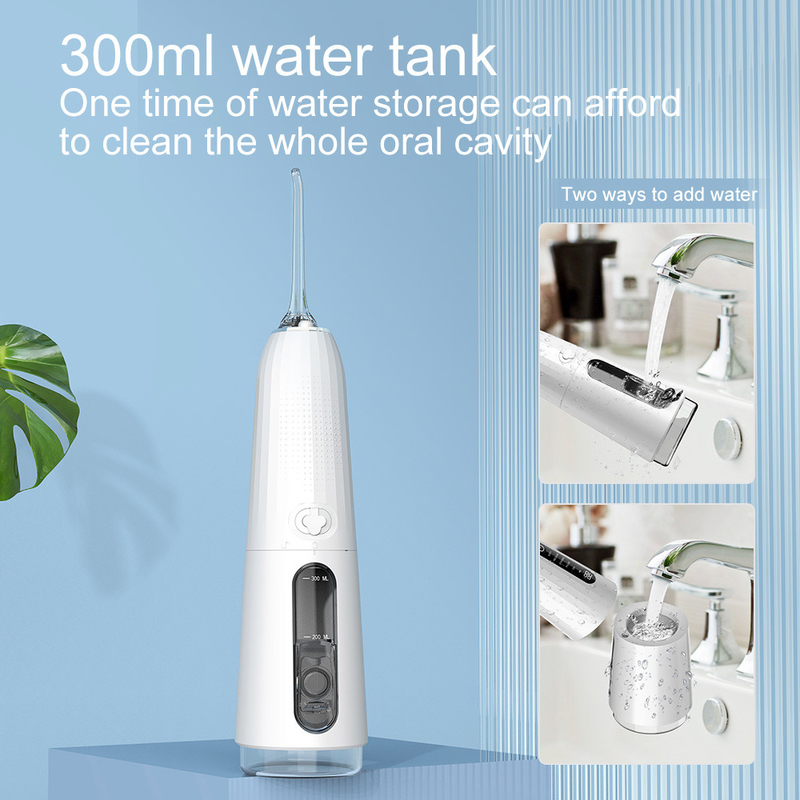 5+働くモードIpx7電気ウォーター ジェット300mlの口腔衛生の口頭Irrigatorの歯のクリーン ウォーター歯科Pik Flosser