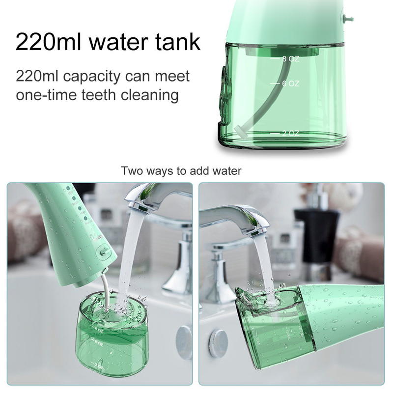 ホーム 旅行 300ML IPX7 防水コードレス歯科口腔洗浄器ポータブル