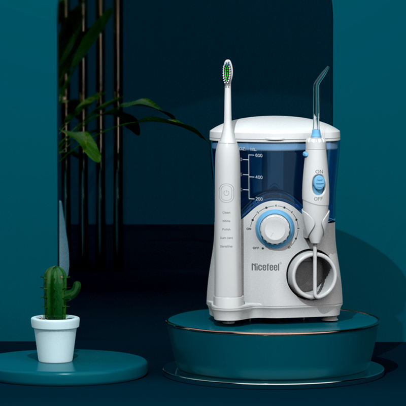 歯科プロダクト家族600ml白いOEMのABSタンクのための音波の歯ブラシ水Flosser