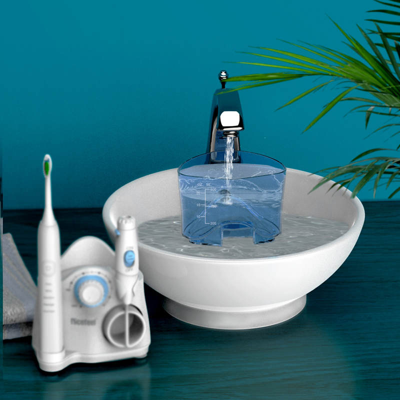 歯科プロダクト家族600ml白いOEMのABSタンクのための音波の歯ブラシ水Flosser