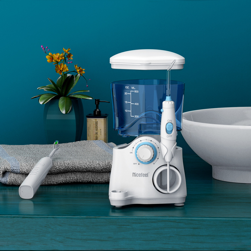 歯科プロダクト家族600ml白いOEMのABSタンクのための音波の歯ブラシ水Flosser