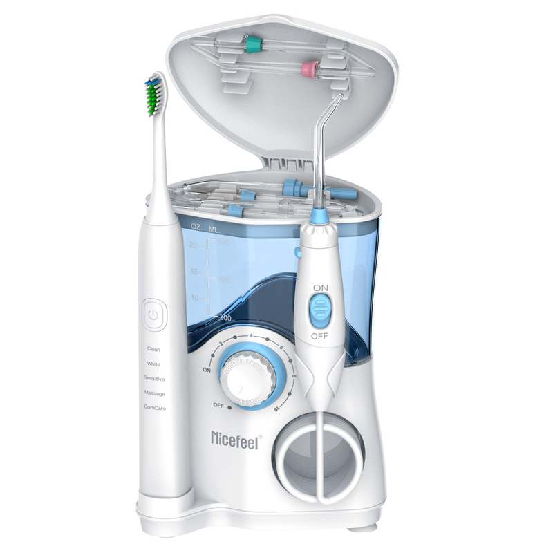 歯科プロダクト家族600ml白いOEMのABSタンクのための音波の歯ブラシ水Flosser