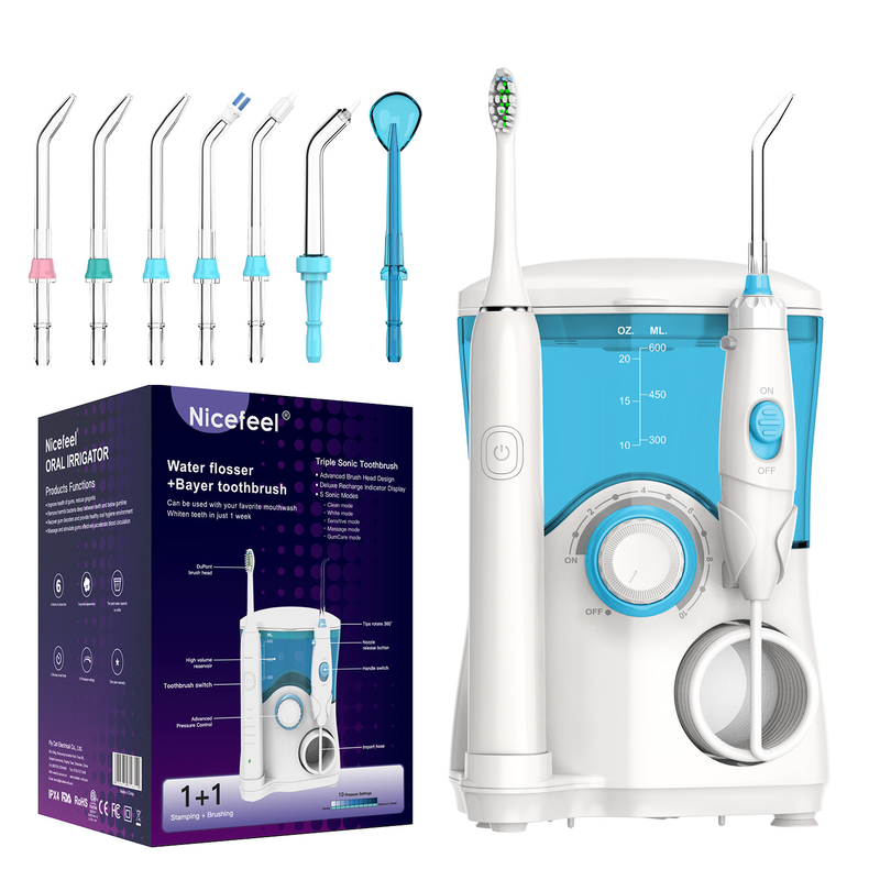 歯科プロダクト家族600ml白いOEMのABSタンクのための音波の歯ブラシ水Flosser