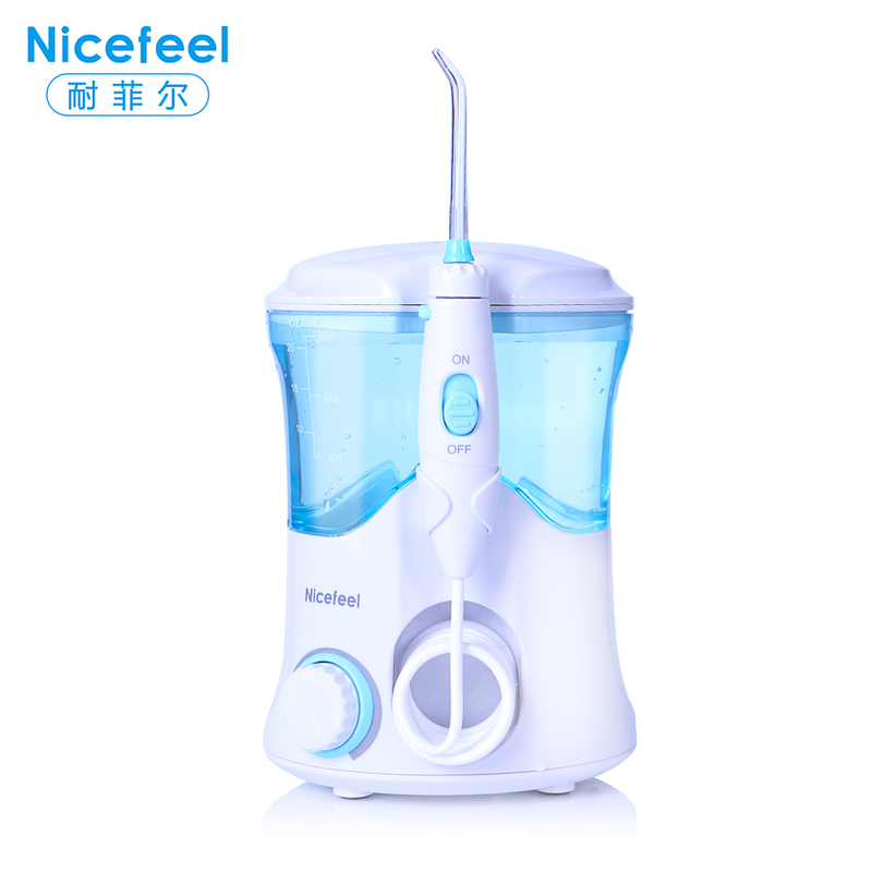 ABSコードレスNicefeel水Flosser 1400mAh 300ml時間を満たす4時間
